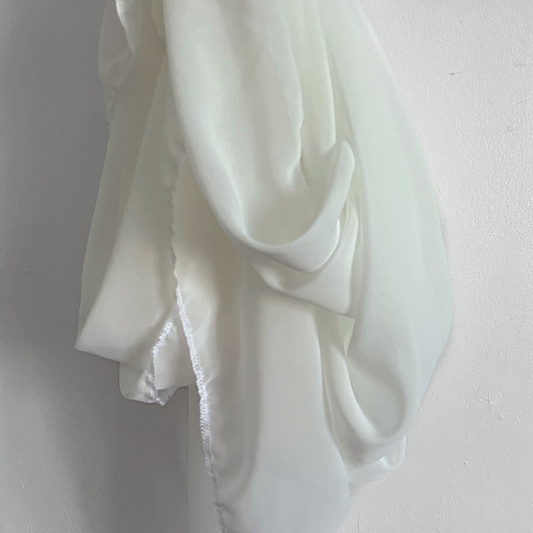 Blanc Chiffon Hijab